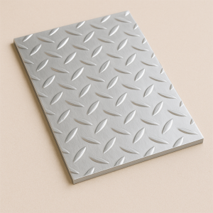 Алюминиевый рифленый лист даймонд 1,5х500х800 мм АМц в наличии в Белгороде