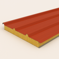 Кровельная сэндвич-панель МВ 100 мм RAL 9006